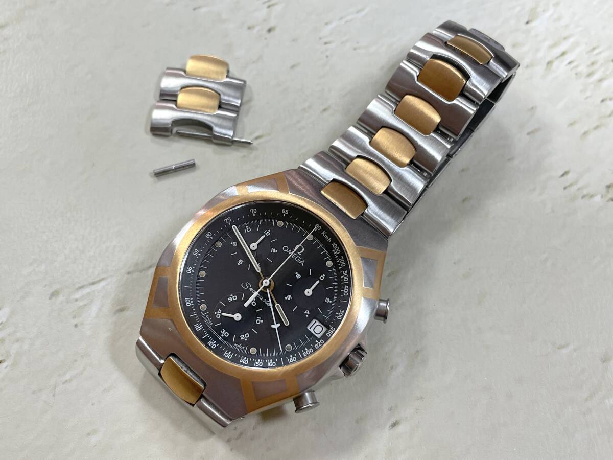 OMEGA ポラリス Seamaster Quartz クロノグラフ 中古・現状品 Ωの画像1