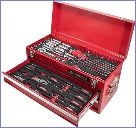 【新品送料無料】AP ツールセット(74点組) TS194 レッド