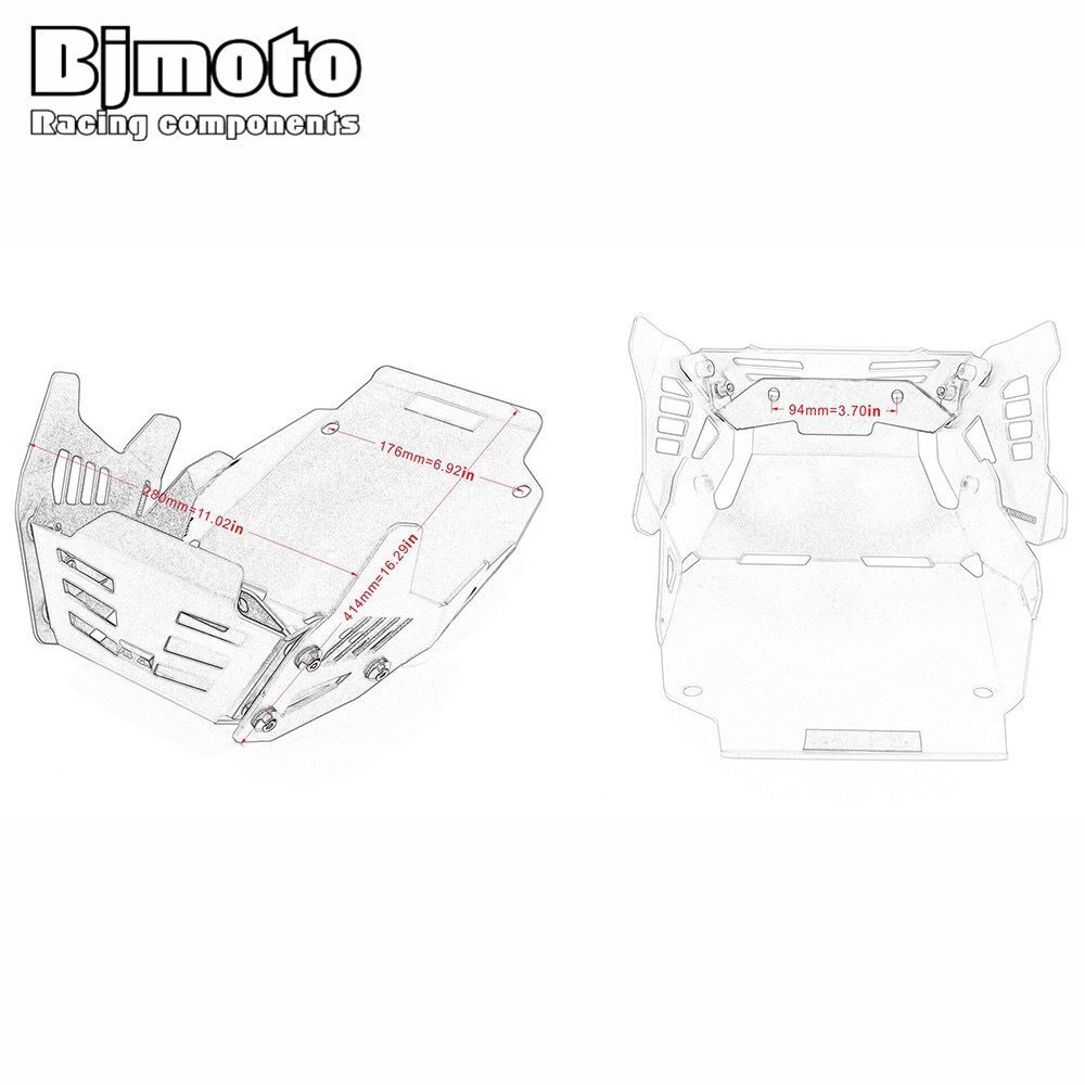 ●デューク,390,2017-2020年用,BJMOTO,エンジン,保護カバー,ガード,グライド,スキッド,プレート,プロテクター,デューク,390_画像2