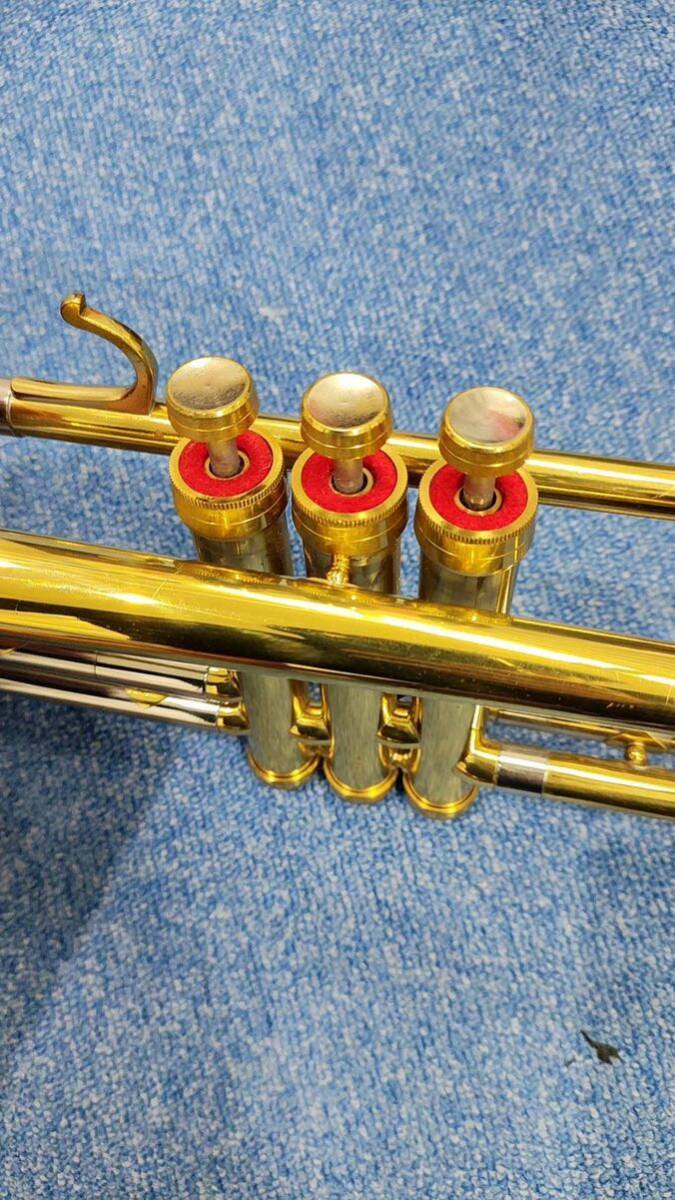 【4.27】トランペット YAMAHA ヤマハ プロマーチン PRO-MARTIN silent BRASS付き 管楽器 吹奏楽 _画像5