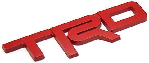 【送料込】TRD(トヨタテクノクラフト) 3Dエンブレム 両面テープ マットレッド 金属製 トヨタ　新モデル　_画像1
