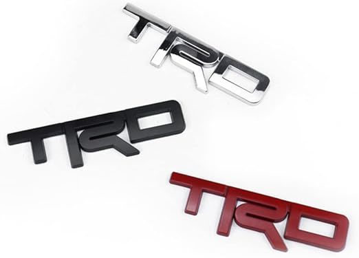 【送料込】TRD(トヨタテクノクラフト) 3Dエンブレム 両面テープ マットレッド 金属製 トヨタ　新モデル　_画像2