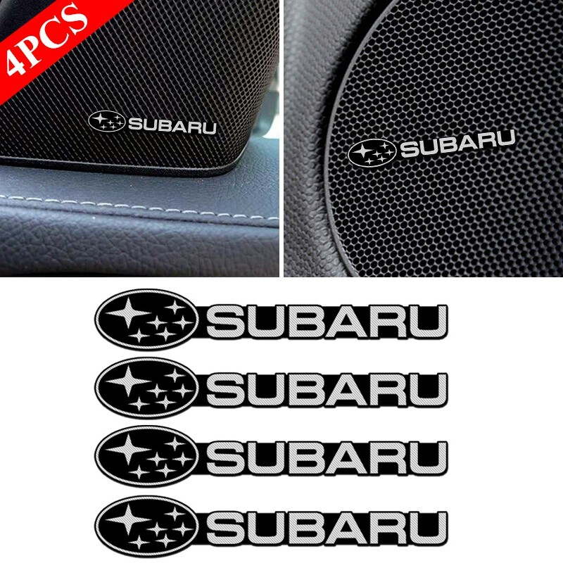 【送料込】SUBARU(スバル) スピーカー用エンブレム ４個セット 両面テープ付 アルミ製の画像1