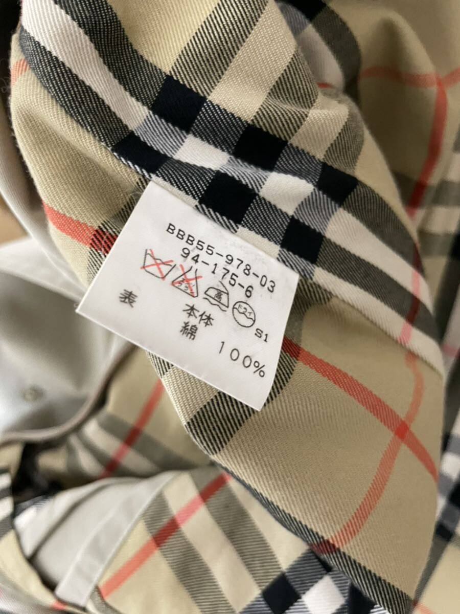 ヴィンテージ 良品 Burberry ステンカラーコート ロングコート ベージュ コットン100% カシミヤ混ライナー ノバチェック 黄金サイズの画像7