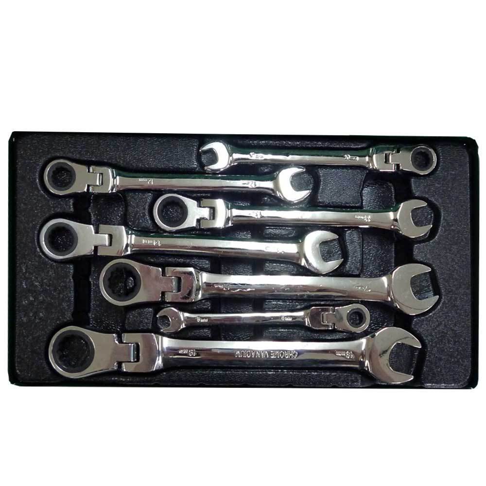  колеблющийся Gear Wrench комплект combination модель 8mm.10mm.12mm.13mm.14mm.17mm.19mm/7pcs set комбинированный гаечный ключ специальный жесткий чехол есть 