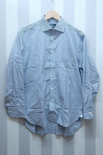 2-7580A/Aquascutum 長袖BDストライプシャツ アクアスキュータム _画像1