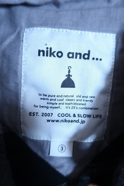 2-7620A/niko and… チェックネルシャツ ニコアンド _画像3