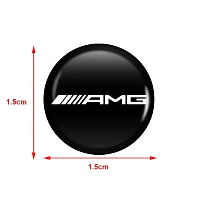 2個セット AMG メルセデスベンツ Merdes Benz 3D クリスタルエンブレム 14mm 鍵穴マーク 鍵穴隠し キーレス n_画像6