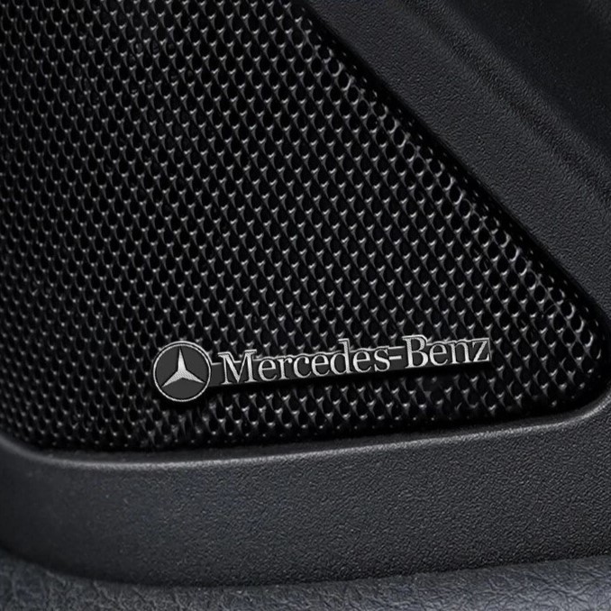 Mercedes Benz メルセデスベンツ AMG アルミ エンブレム プレート バッジ ステッカー シルバー/ブラック mの画像9