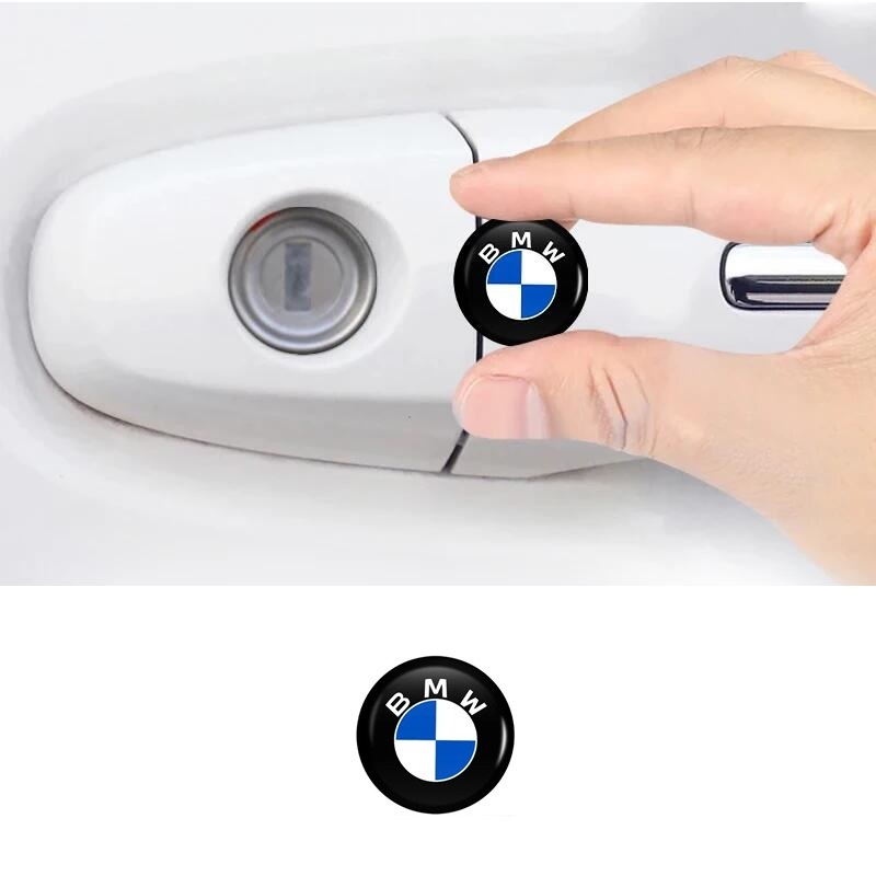 2個セット BMW ビーエムダブリュー 3D クリスタルエンブレム 14mm 鍵穴マーク 鍵穴隠し キーレス ブラック nm_画像9