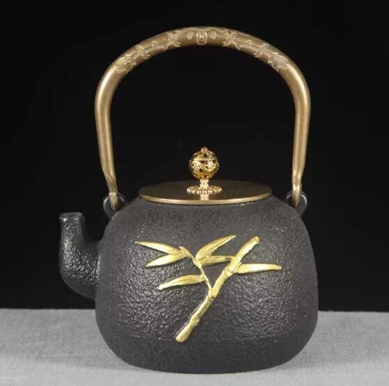新入荷★竹鉄壺 コーティングなし 手作り鉄 やかんを沸かす お茶の道具 1300ML_画像2