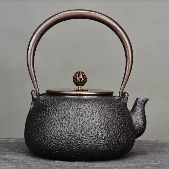 高品質★鉄壺 鷹です コーティングなし 手作り鉄 やかんを沸かす お茶の道具 1200ML_画像3