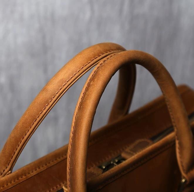 * new arrival * Vintage men's shoulder bag, LAP top bag, cow leather briefcase, commuting 