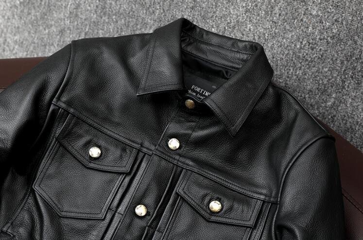  super popular * cow leather leather jacket cow leather Single Rider's original leather leather jacket kau hyde car coat bike jacket men's fashion 