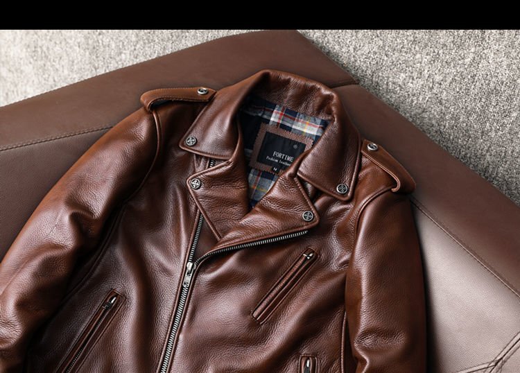  limitation version * cow leather leather jacket Horse Hyde Rider's leather jacket original leather men's fashion American Casual retro bike leather S~6XL