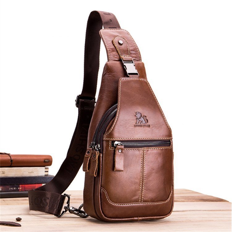  bargain sale * body bag men's original leather body back one shoulder bag leather diagonal .. bag high capacity casual commuting going to school bag left right shoulder attaching change possible 