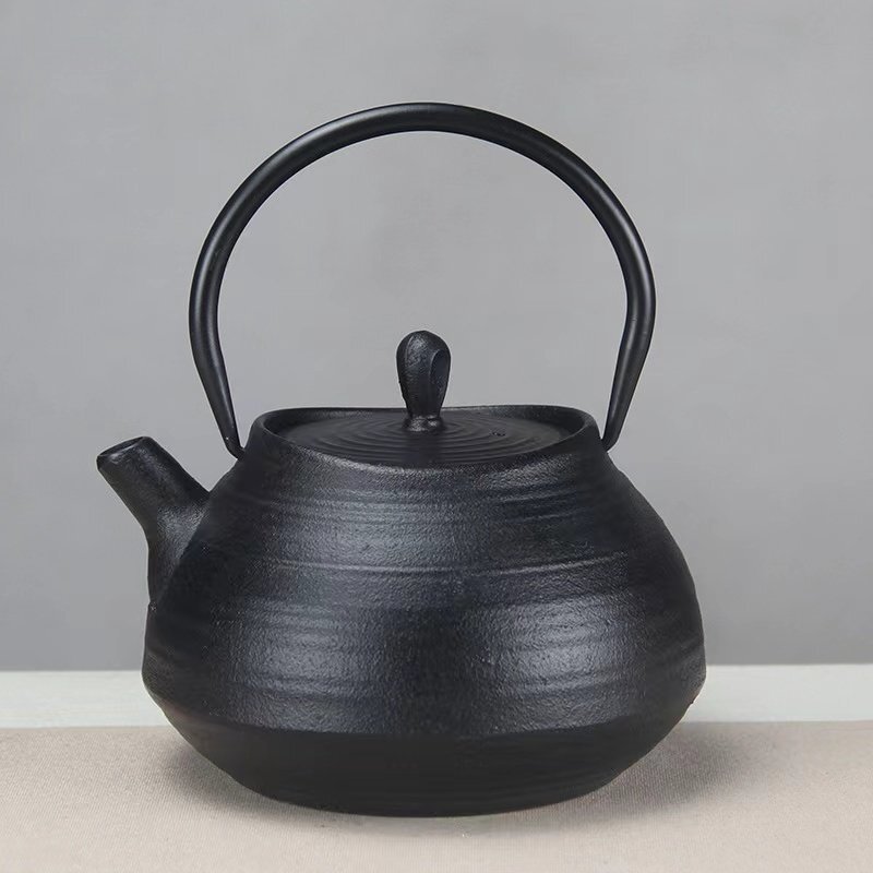 希少新品！茶壺 手彫り鉄壺 鉄やかん 鉄分補給 茶道具 1.2Lの画像6