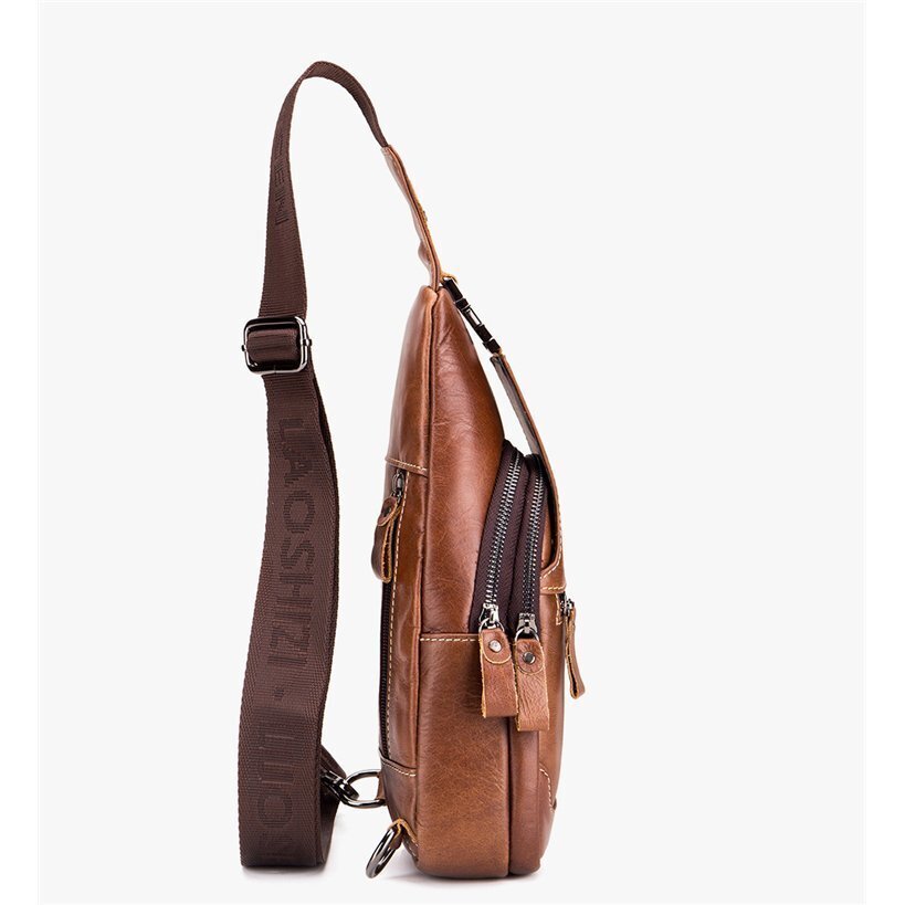  bargain sale * body bag men's original leather body back one shoulder bag leather diagonal .. bag high capacity casual commuting going to school bag left right shoulder attaching change possible 