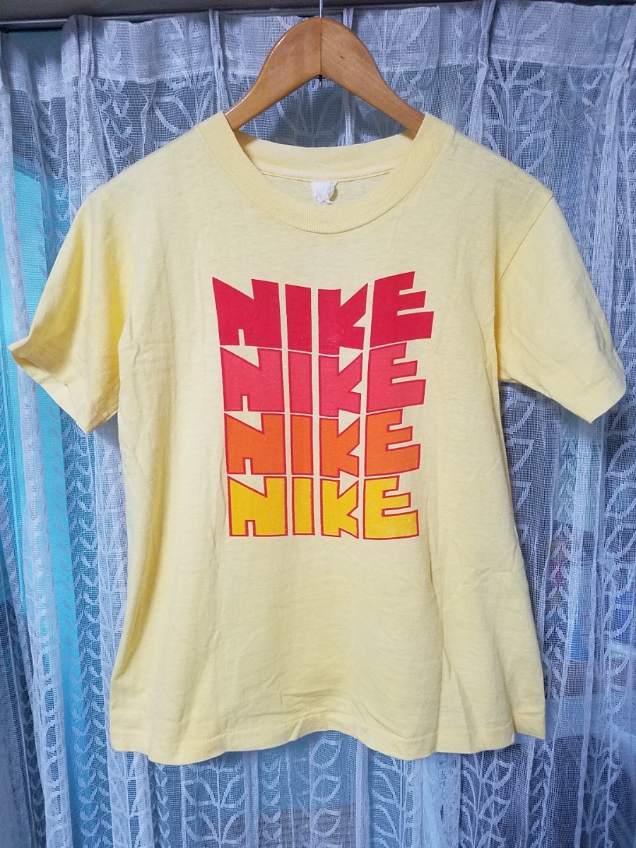 希少!風車ゴツナイキ染込みTシャツ 70sビンテージNIKE浮世絵-