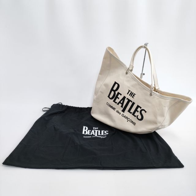 4-0512G♪COMME des GARCONS BEATLES BAG ビートルズバッグ VT-K 001 キャンバス トートバッグ アイボリー コムデギャルソン F96588_画像6