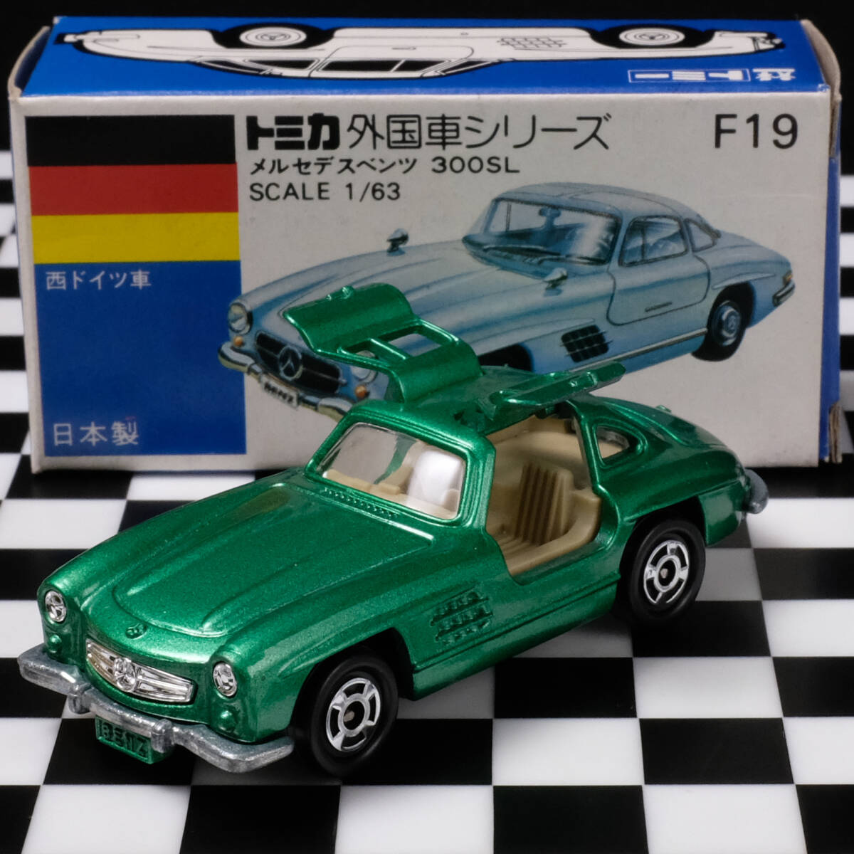 トミカ メルセデスベンツ 300SL 緑メタ 小田急特注 #F19-3-6 日本製_画像1