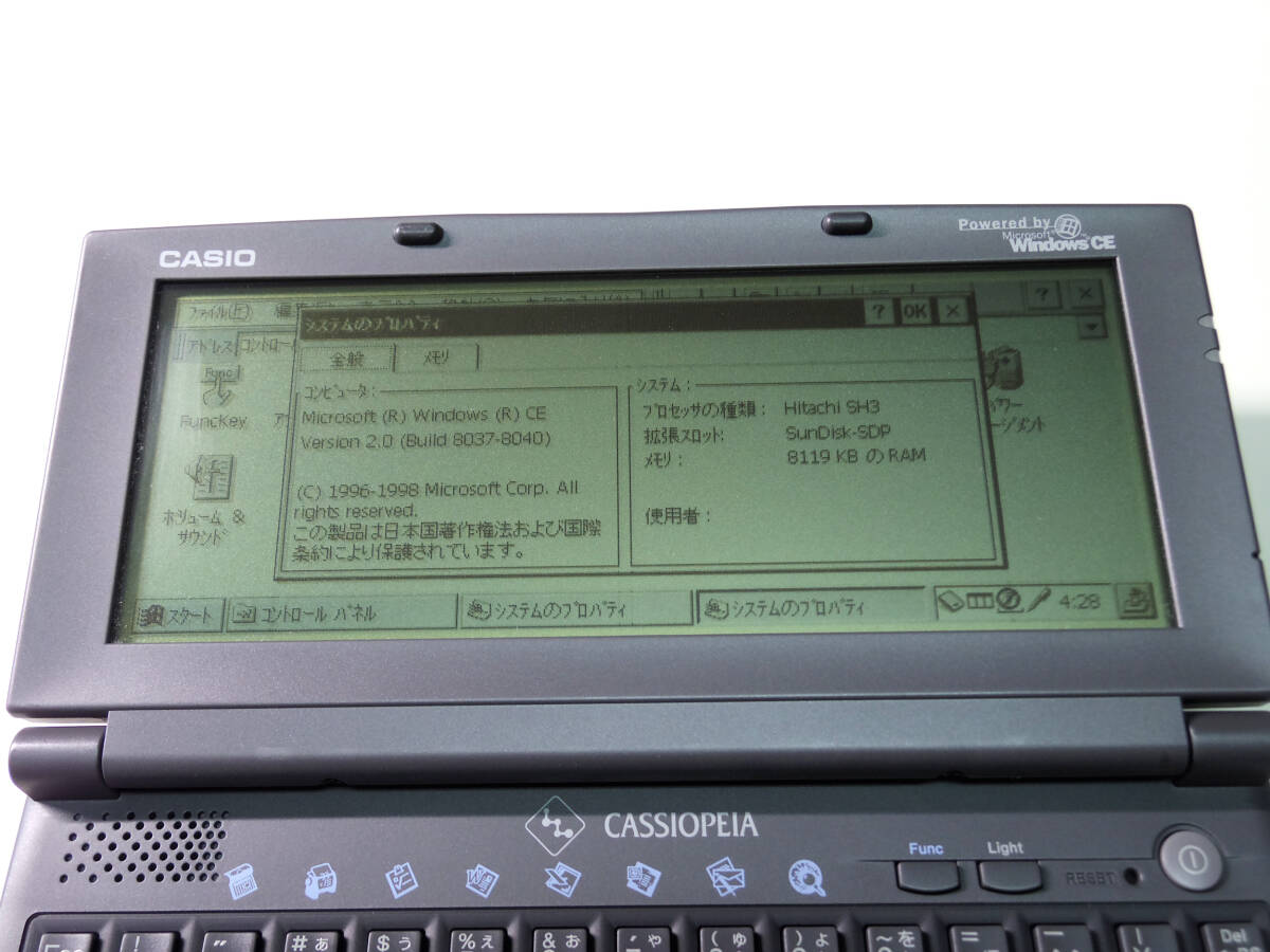 CASSIOPEIA A-60 8M , 純正クレードル , 10Mフラッシュカード セット CASIO カシオ カシオペア Pocket Word & Excelの画像2