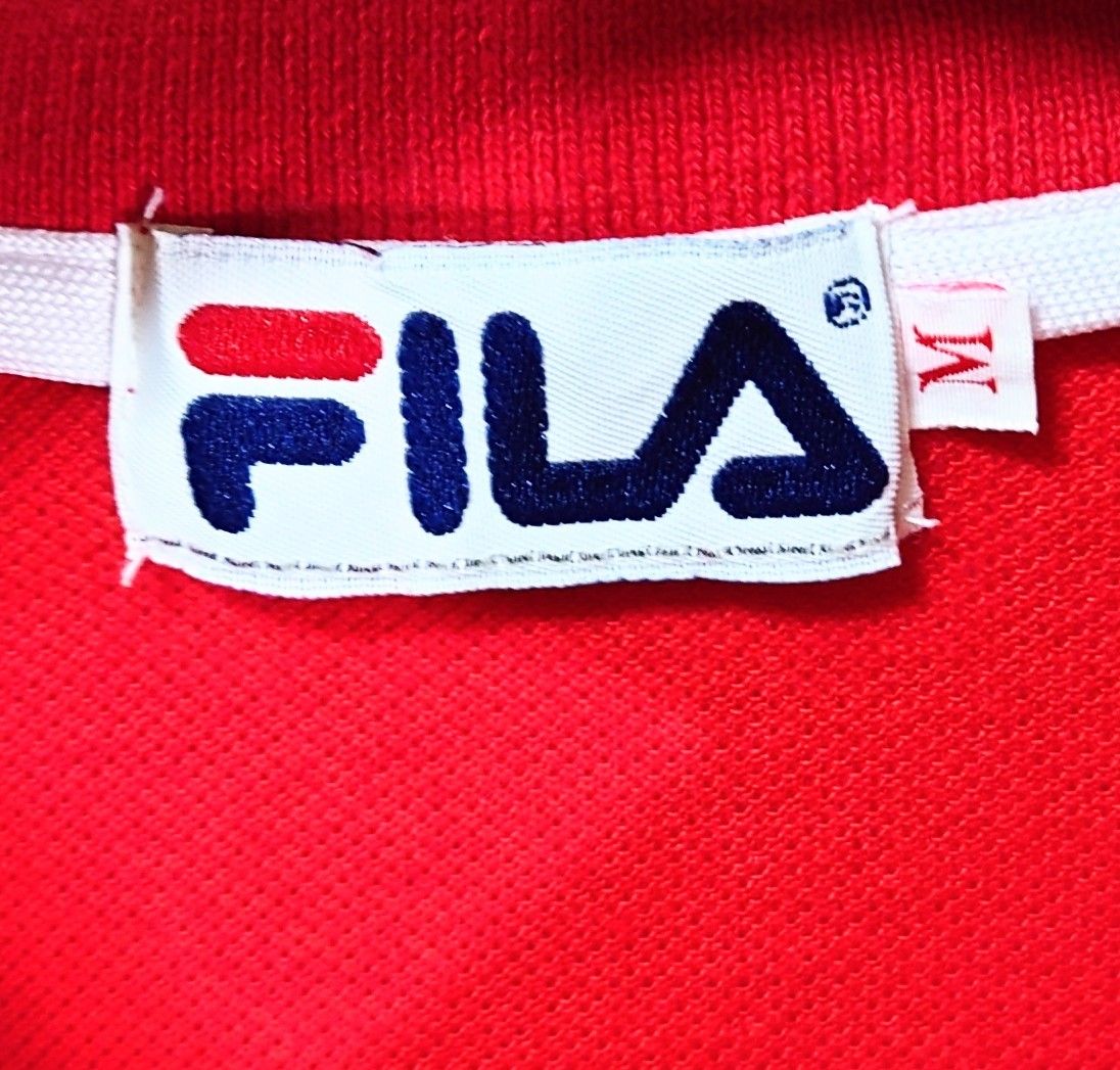 ◆FILA◆　フィラスポーツウェア  レディーストップス半袖シャツ　レディース半袖ポロシャツ　刺繍ロゴシャツ　Mサイズ