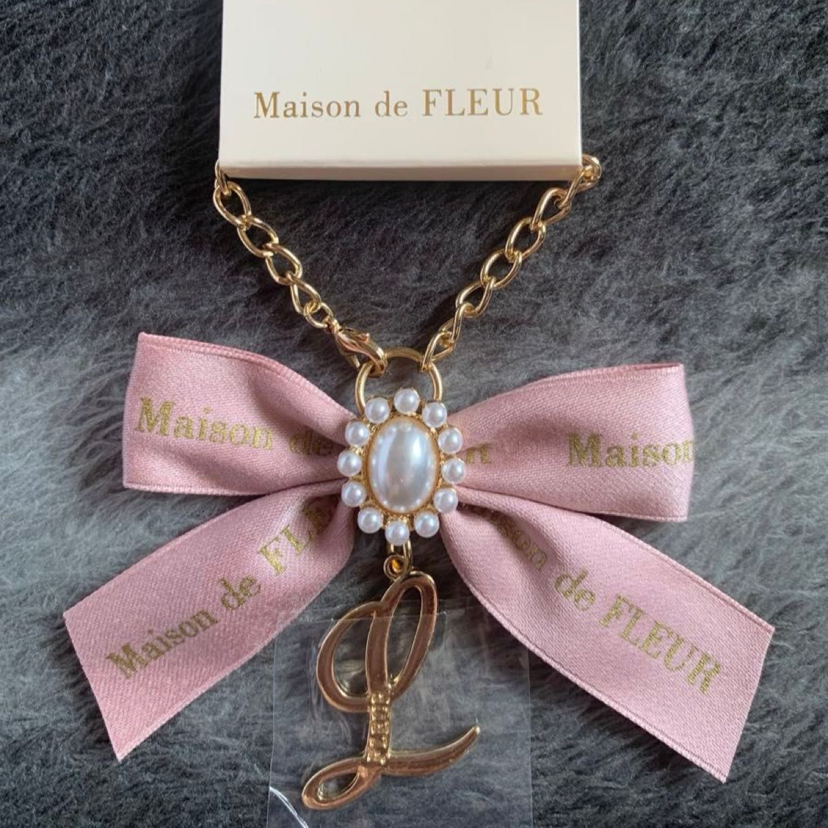 Maison de FLEUR リボンチャーム メゾンドフルールバッグチャームL