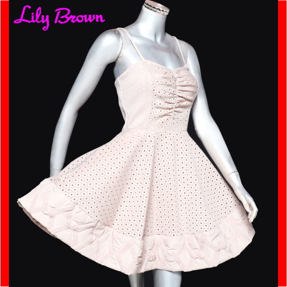 カラードレス Lily Brown キャミドレス フォーマルワンピース およばれ2次会 発表会 中古の画像1