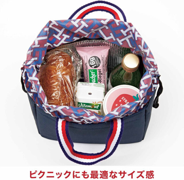 トミー ヒルフィガー TOMMY HILFIGER 保冷保温機能つき ランチバッグ モノグラム柄 かわいいバッグ ミニバッグ 保冷バッグ_画像4