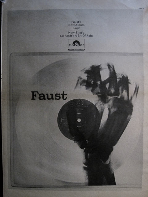 FAUST(ファウスト) re. Slapp Happy◎『FAUST／SO FAR』◎稀少アルバム＆シングル広告◎『MELODY MAKER』原紙[1972年]_画像3