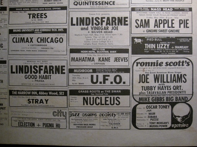 GENESIS／TREES／NUCLEUS／MAGIC CARPET／PATTO◎CLUB CALENDAR 1972◎プログレ／アシッド - 英ロック黄金時代の空気を伝える貴重資料!!_画像3