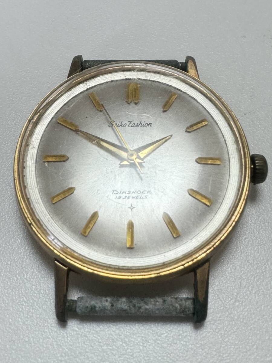 Ｌ465腕時計　SEIKO Fashion/セイコー　5295P　BACK GOLD FILLED/ゴールド　DIASHOCK/ダイアショック　19石　3針　ビンテージ　ベルト欠品_画像1