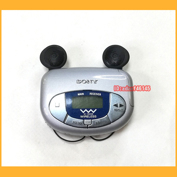 ●Walkman●SONY カセットウォークマン ワイヤレスイヤホン・リモコン MDR-EW1W シルバー●_画像1