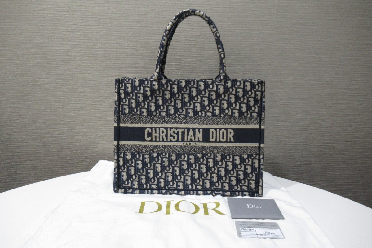 [ прекрасный товар ] Christian Dior Christian Dior книжка большая сумка medium синий темно-синий большая сумка б/у разряд SA BRB* сумка * кошелек 