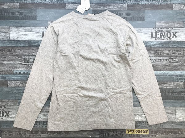 タグ付き新品！WOODS メンズ ビッグロゴプリント ロンT 長袖Tシャツ 綿 M(88-96) 杢グレー_画像4