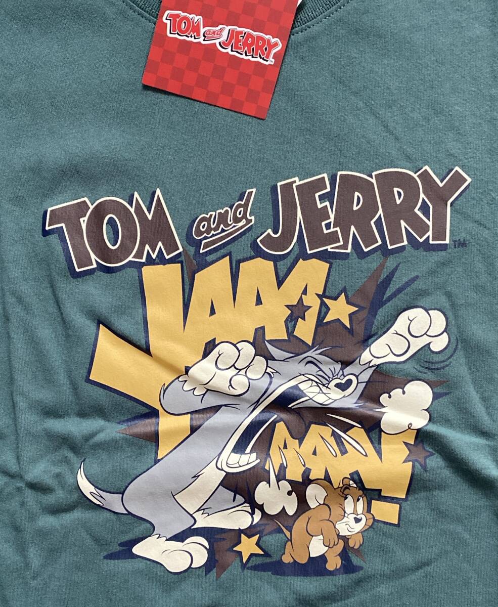 半袖Tシャツ LLサイズ TOM&JERRY/トム&ジェリー ライトグリーン色系====未使用品_画像3