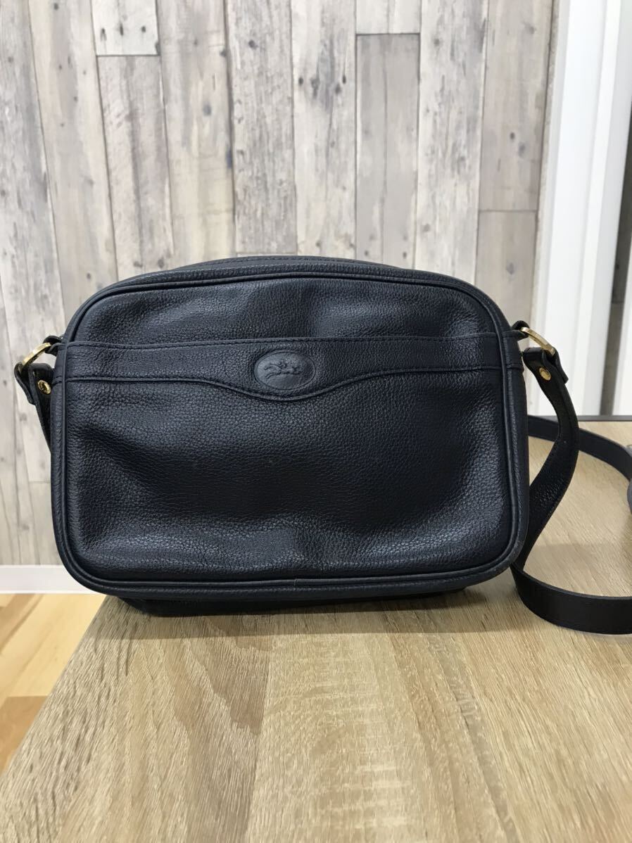 〈N935〉Longchamp ロンシャンポシェットショルダー 斜め掛け バッグ _画像1