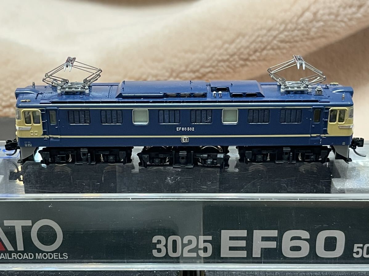 KATO Nゲージ 電気機関車 鉄道模型 3025 EF60-500 特急色 中古ジャンク品 色差しあり_画像2