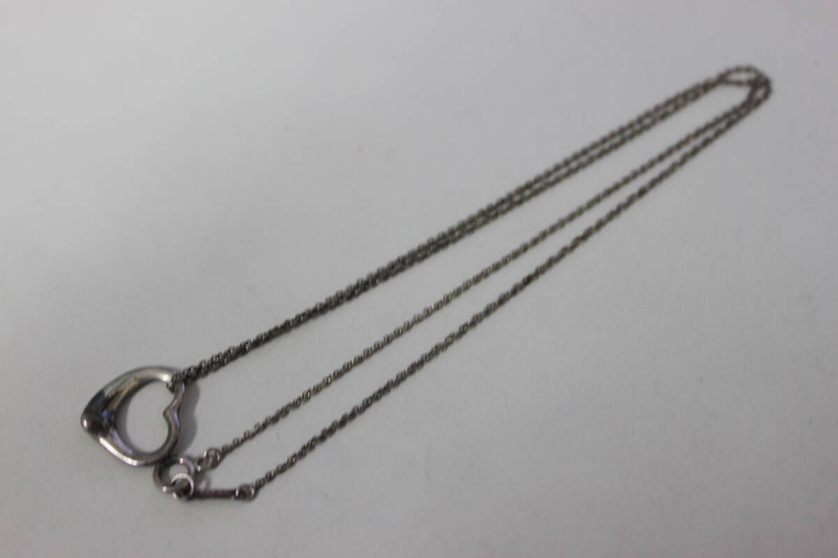 0 secondhand goods storage goods Tiffany & Co. JP Tiffany Open Heart necklace accessory silver SV925 length 42cm/ super-discount 1 jpy start 