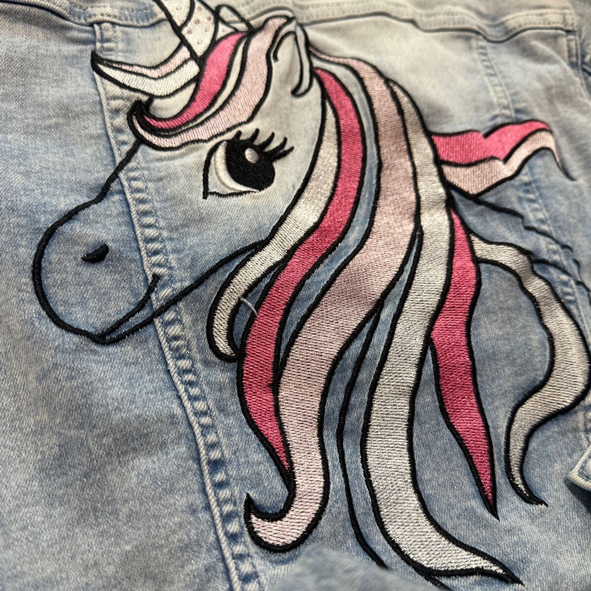 beautiful goods!.. year . girl H&M Unicorn Kirakira outer jacket 140cm5 pieces set!