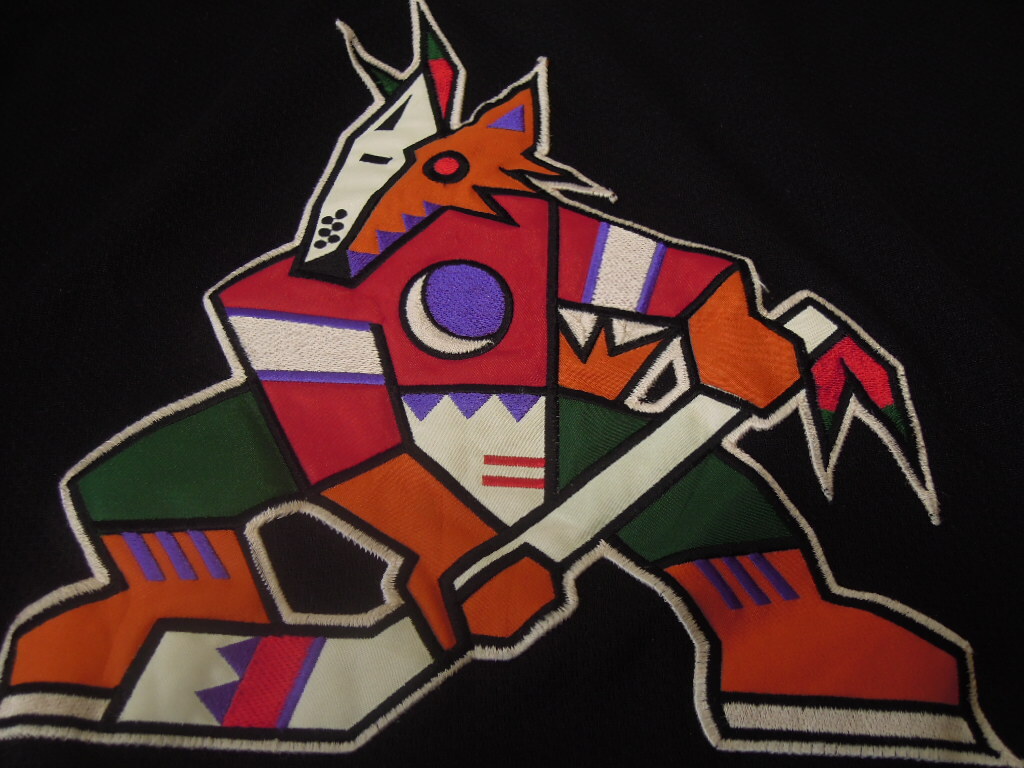 7kk 90\'s STARTER starter NHL have zona* coyote z game shirt hockey shirt 