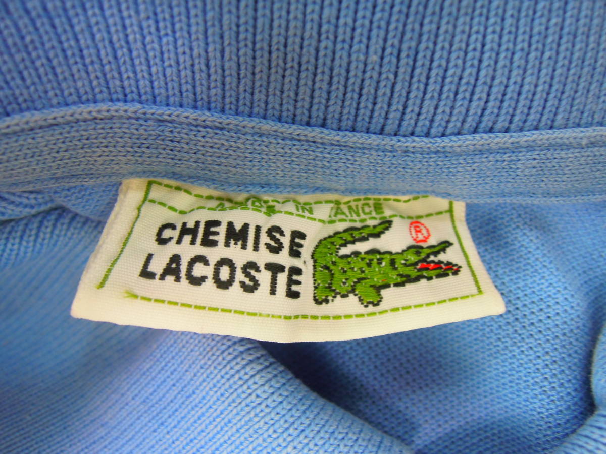 0xz 70's CHEMISE　LACOSTE　フレンチラコステ 鹿の子ポロシャツ/フランス製/2_画像8