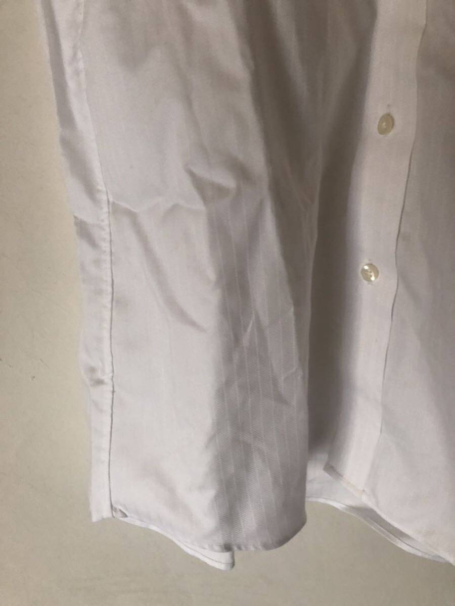 未使用だが　ユニクロ　ドライイーストケアシャツ　M 白ストライプワイシャツ　半袖 ホワイト_画像3