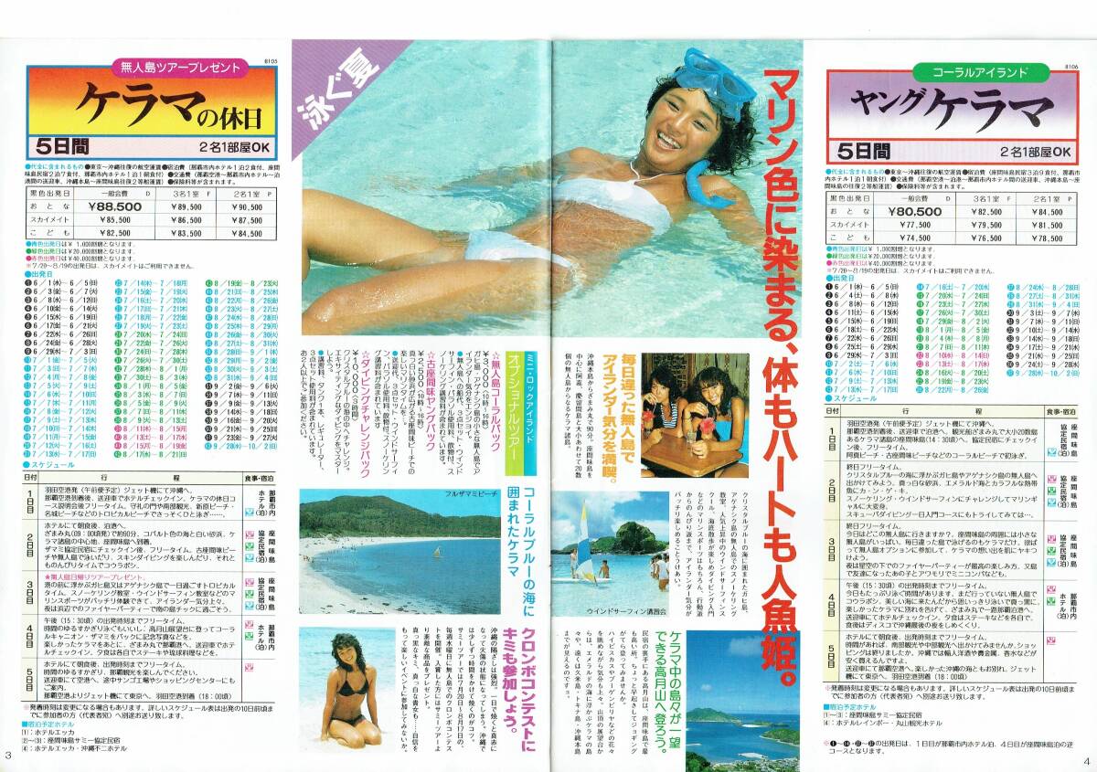 '93 サミーツアー沖縄パンフレット　モデル不詳　黒ビキニ_画像3
