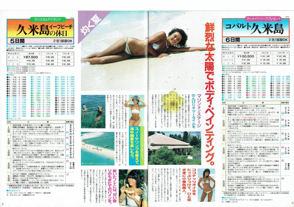 '93 サミーツアー沖縄パンフレット　モデル不詳　黒ビキニ_画像4