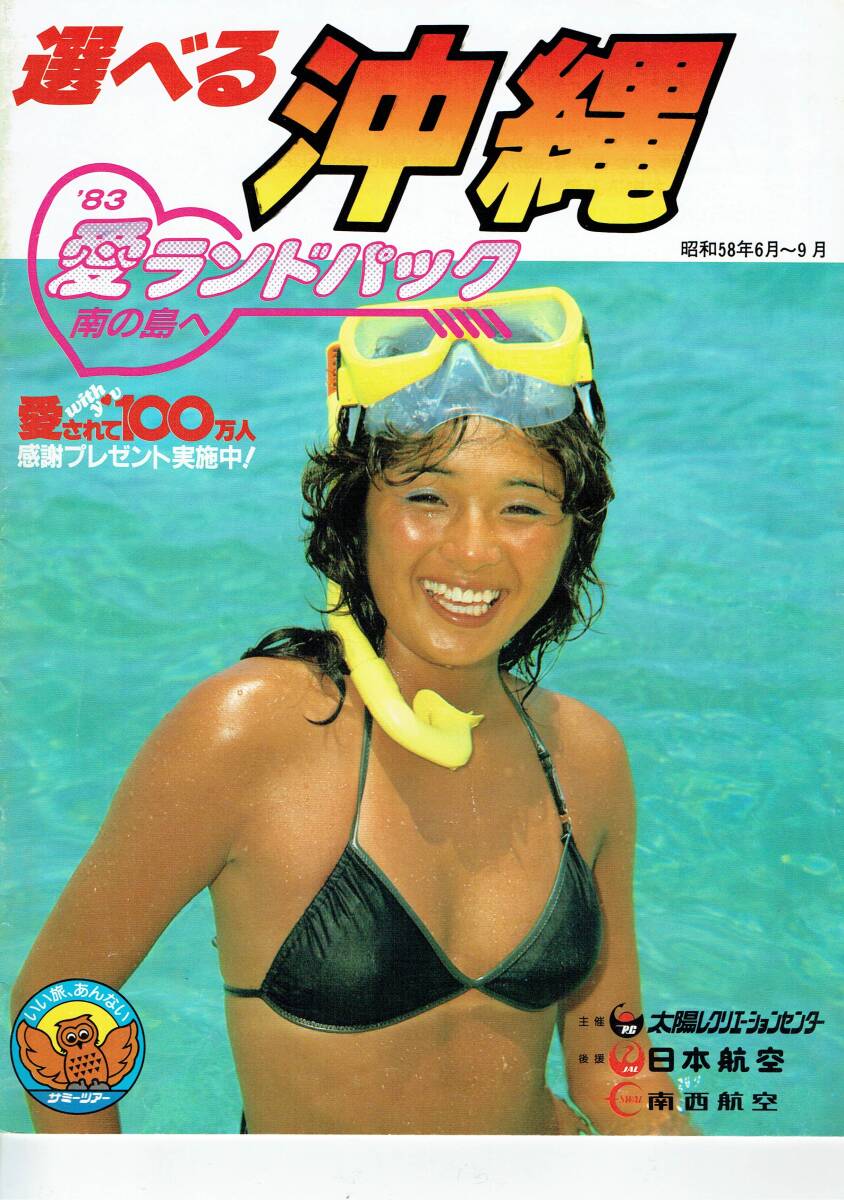 '93 サミーツアー沖縄パンフレット　モデル不詳　黒ビキニ_画像1