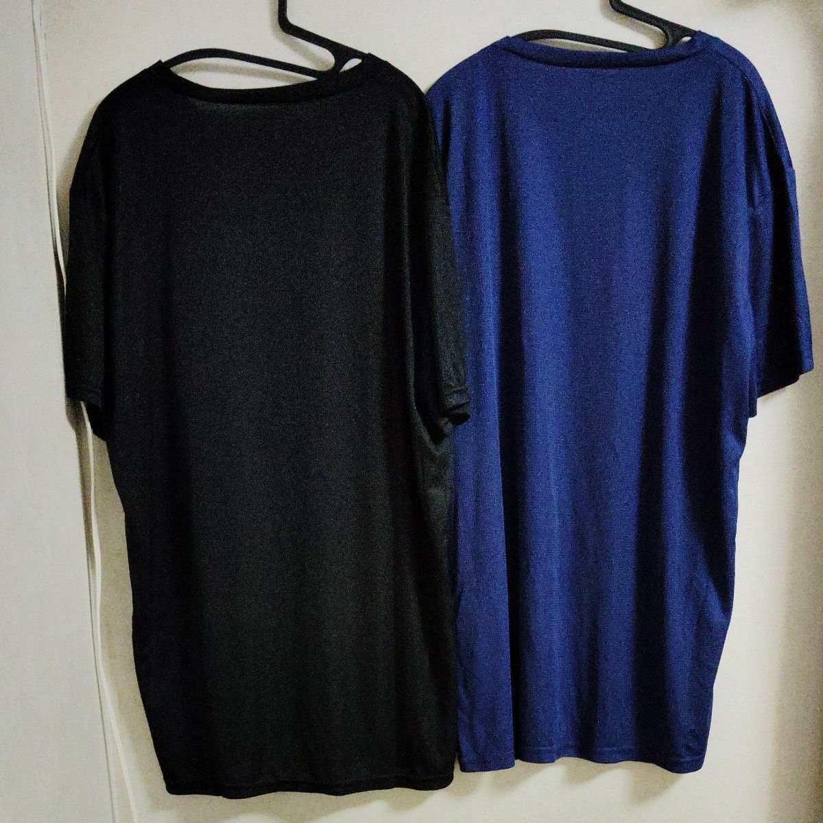 メンズ　新品　XXL Tシャツ　2枚セット　大きいサイズ　ビッグサイズ　未使用　半袖　3L　ドライ　無地　黒　ブルー　速乾　春夏