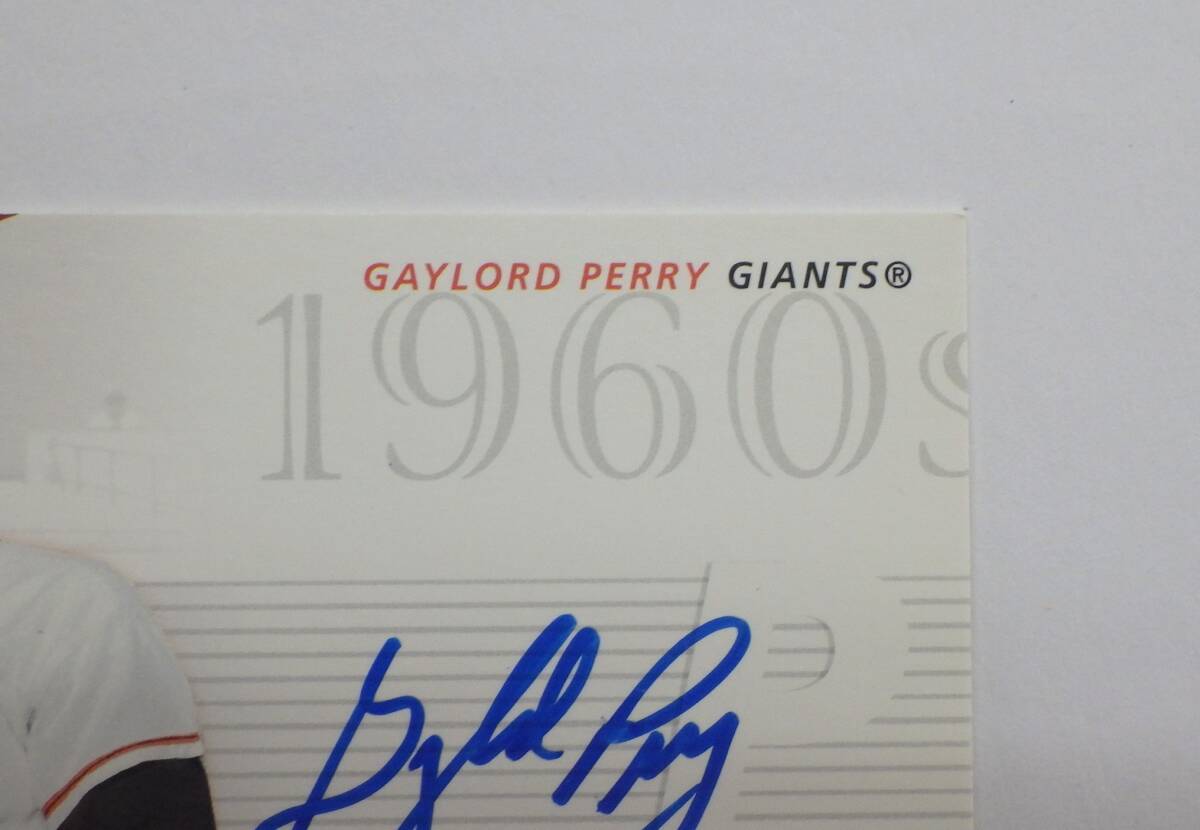 2005 Gaylord Perry/ゲイロード・ペリー Upper Deck ULTIMATE SIGNATURE DECADES GIANTS MLBカード_画像4
