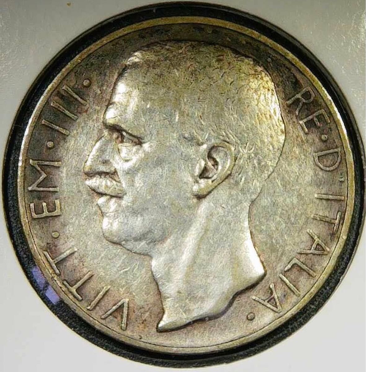 1927年 イタリア 10 Lire 銀貨